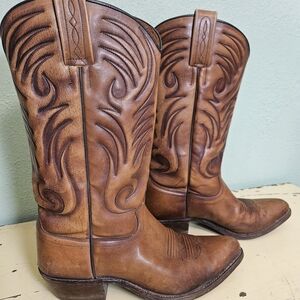 Dan Post Brown Leather Ankle Boots